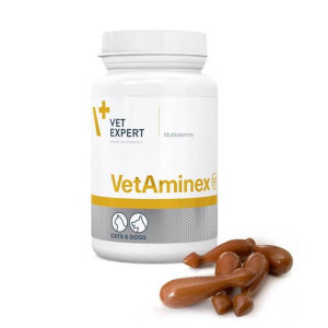 VETEXPERT VETAMINEX papildbarība suņiem, kaķiem Vitamīni, minerālvielas KAPS N60